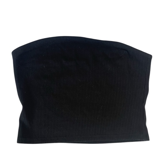 Reformation Tops - Reformation Black Ribbed Tube Top • Essential Cropped Bandeau Tank Basic Size S